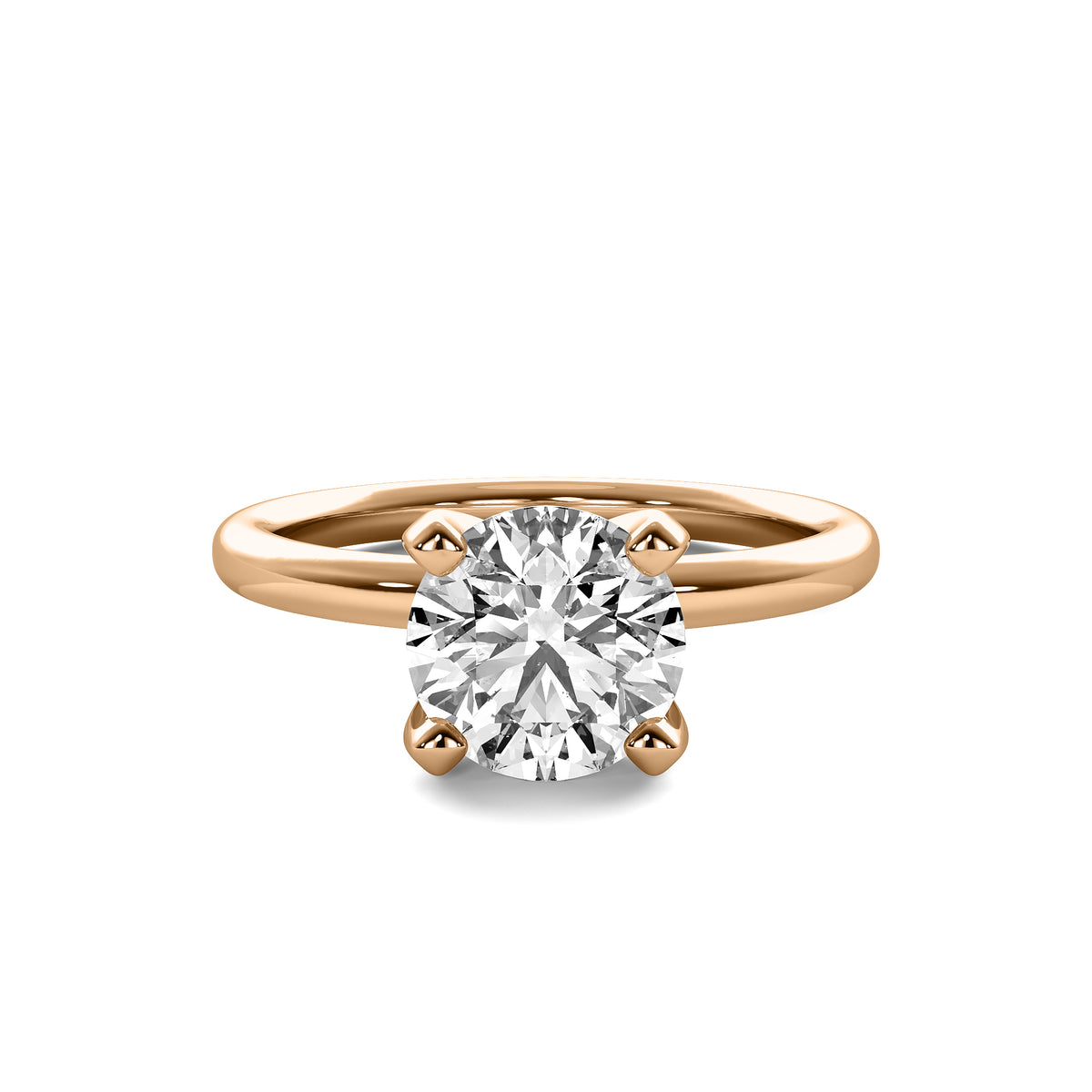 Leonie Round Solitaire with Hidden Halo