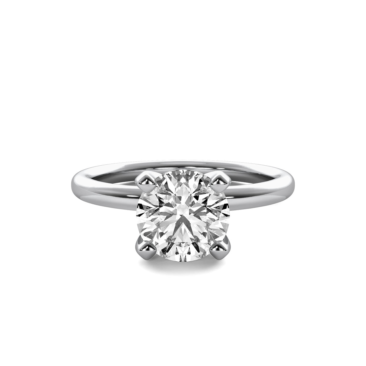 Leonie Round Solitaire with Hidden Halo