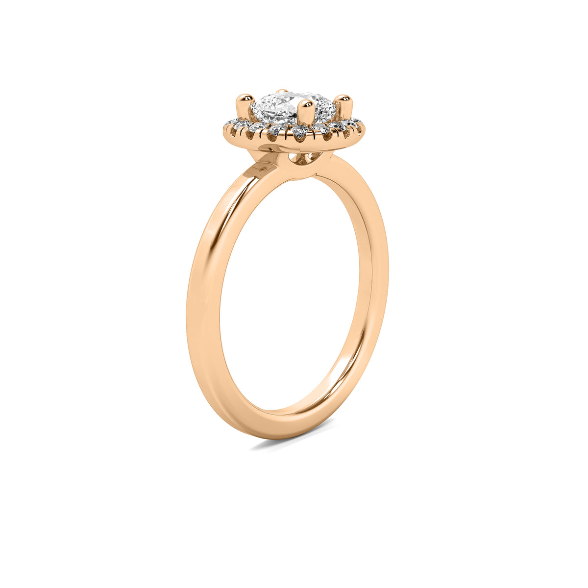 Mira Halo Accent Cushion Diamond Ring