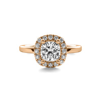 Mira Halo Accent Cushion Diamond Ring