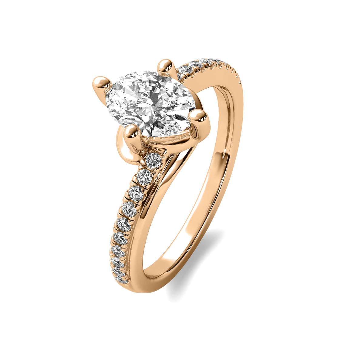 Isla Accent Oval Diamond Ring