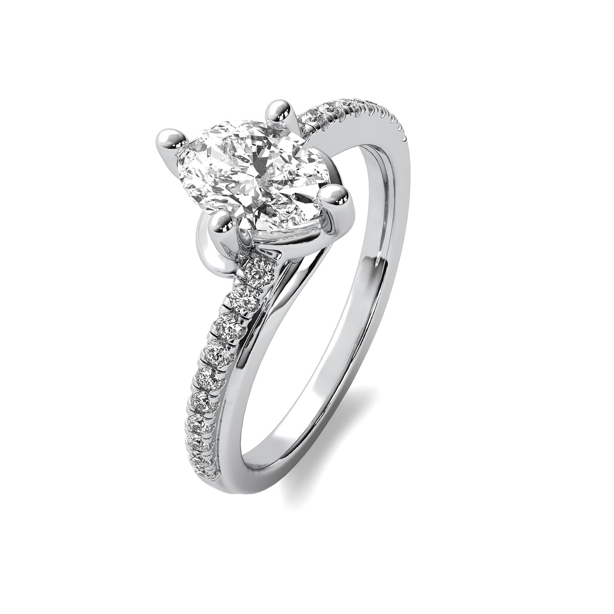 Isla Accent Oval Diamond Ring