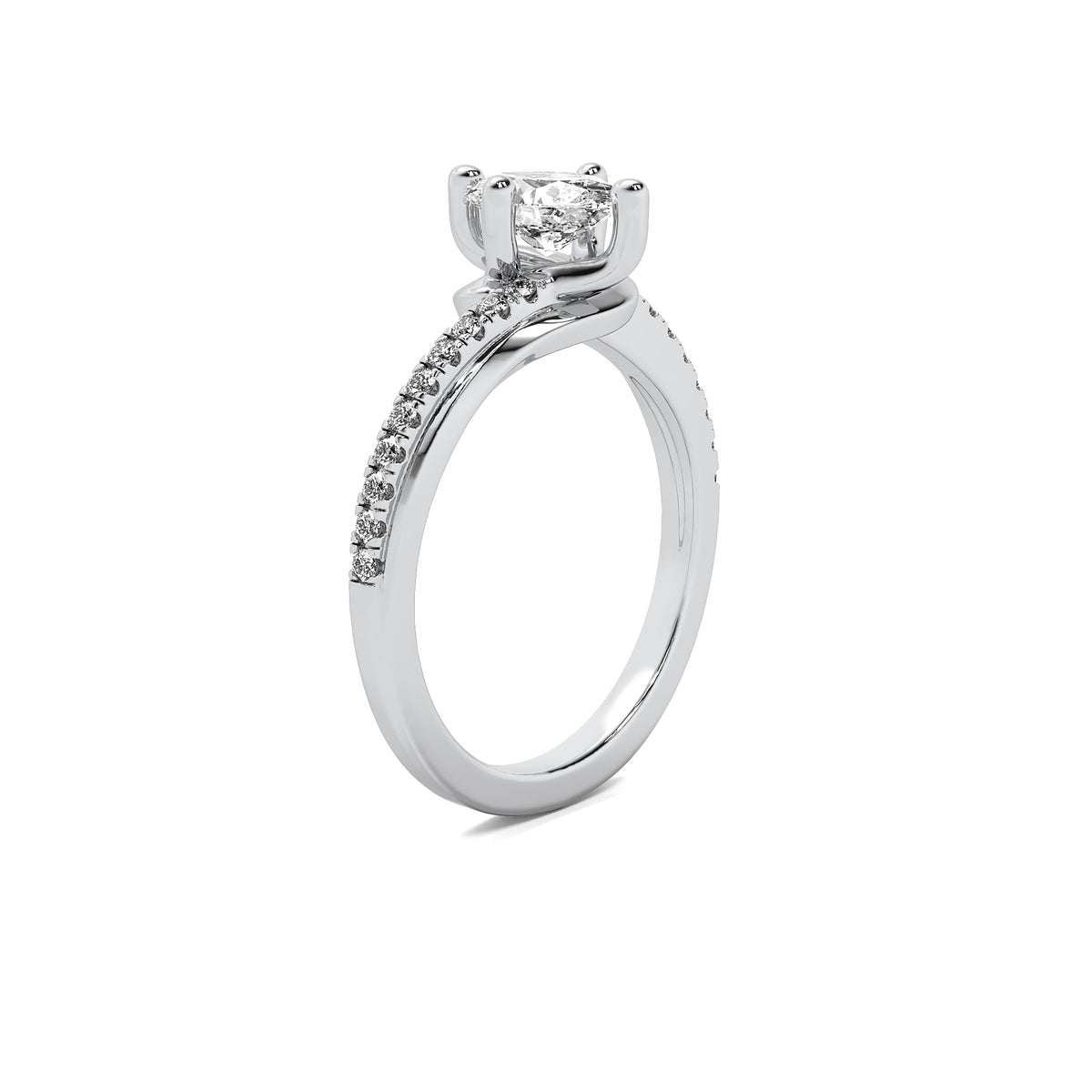 Isla Accent Oval Diamond Ring