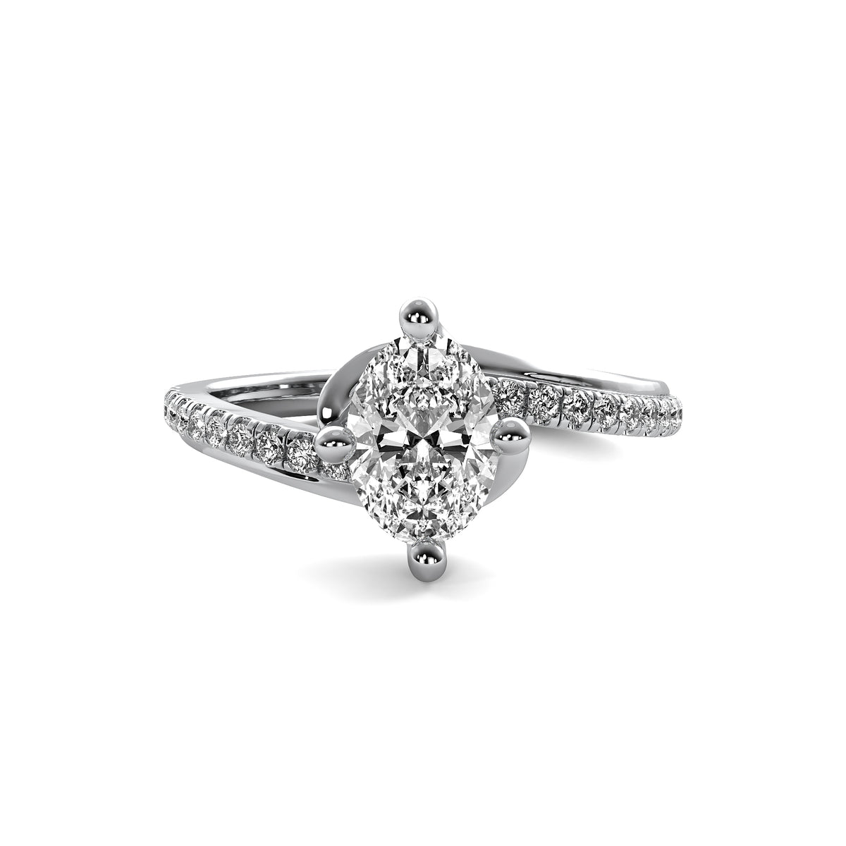 Isla Accent Oval Diamond Ring