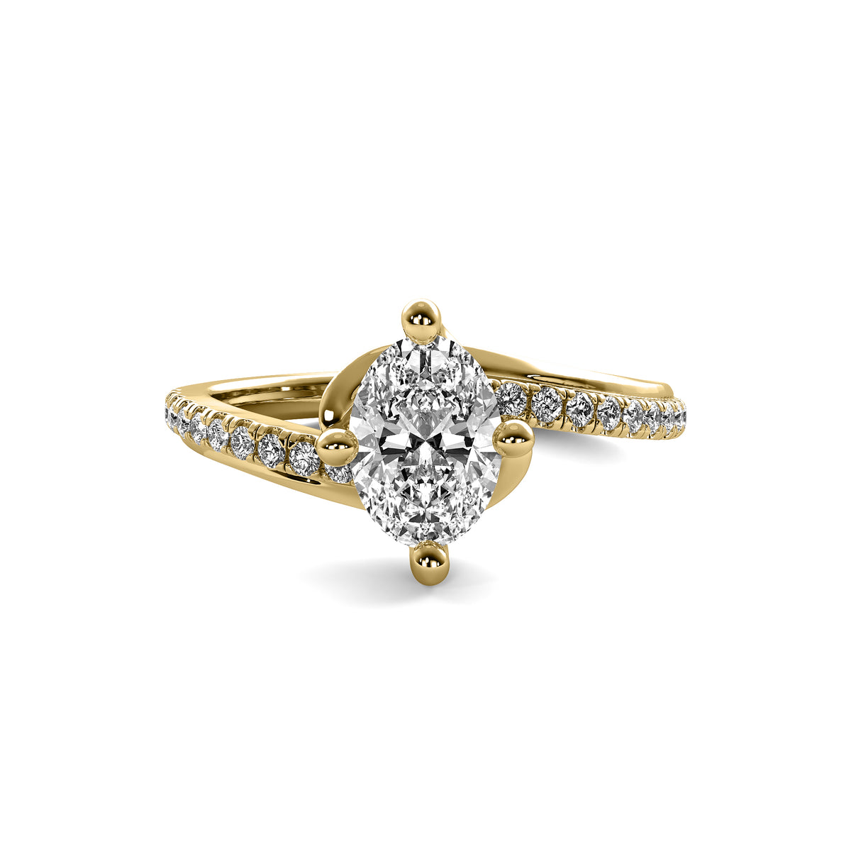 Isla Accent Oval Diamond Ring