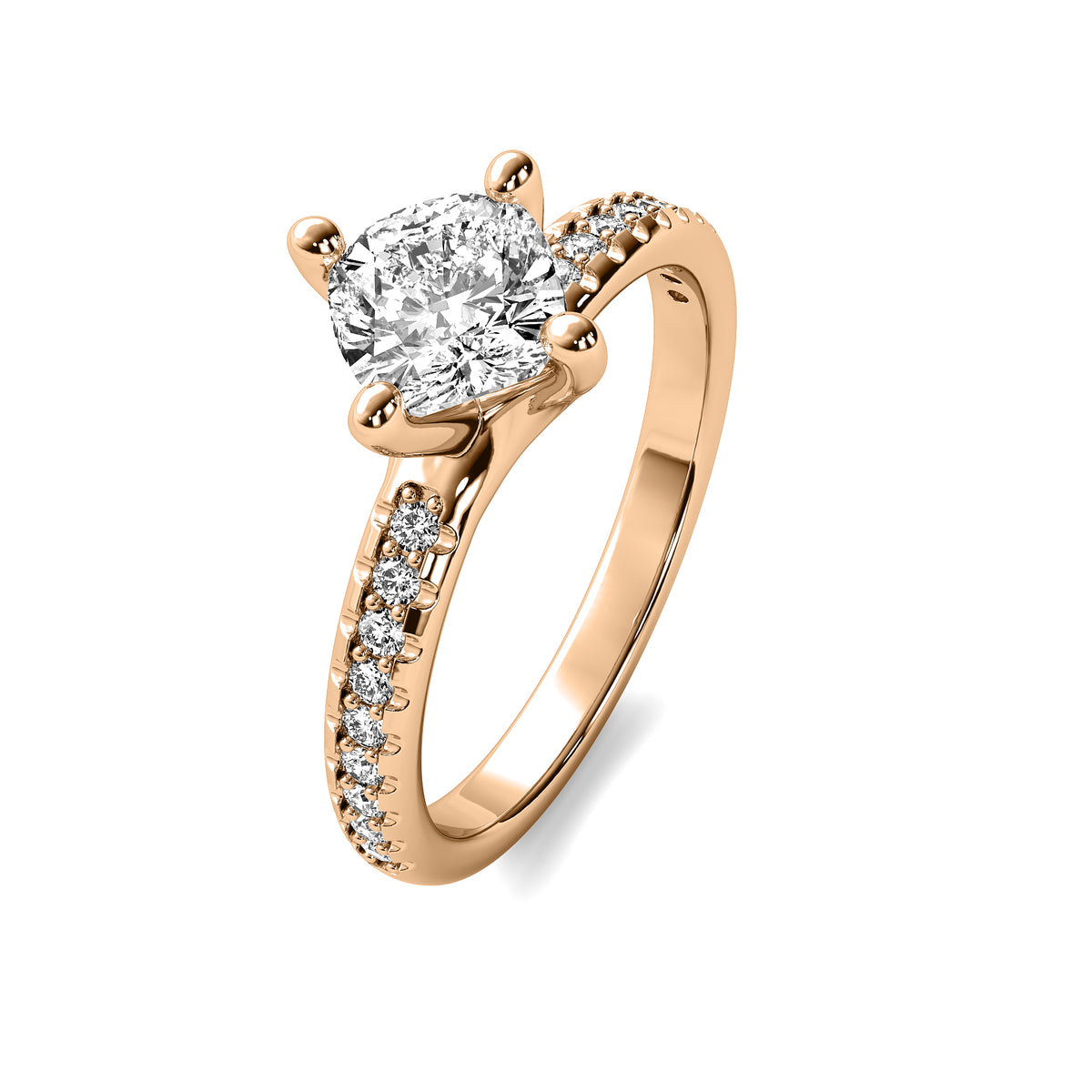 Juliet Accent Cushion Diamond Ring
