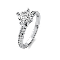 Juliet Accent Cushion Diamond Ring