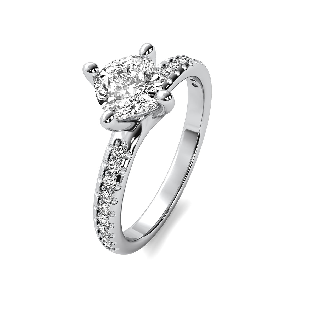 Juliet Accent Cushion Diamond Ring