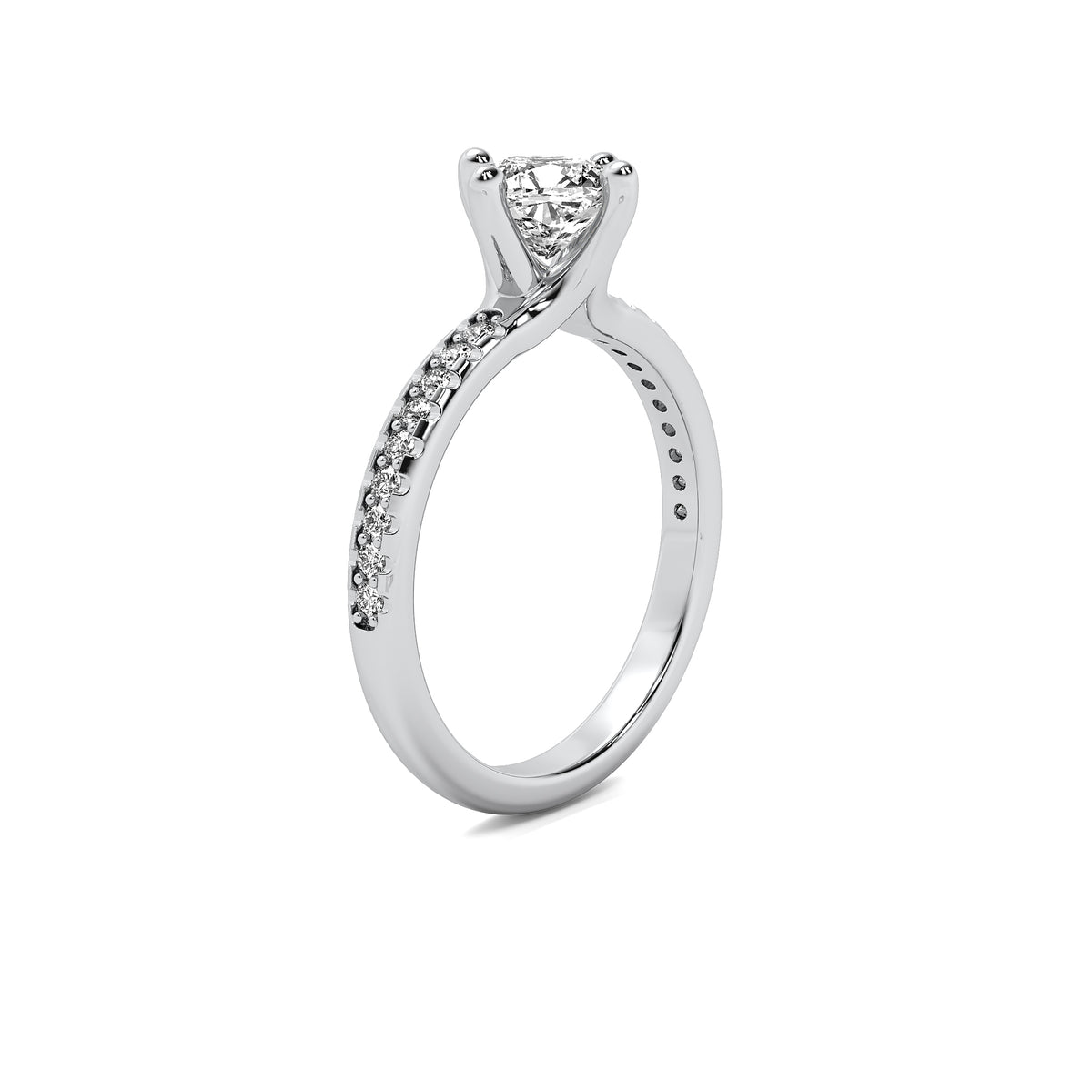 Juliet Accent Cushion Diamond Ring