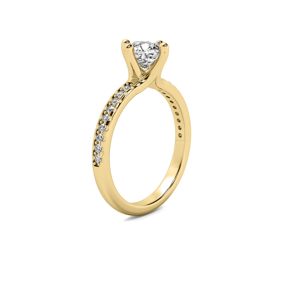 Juliet Accent Cushion Diamond Ring