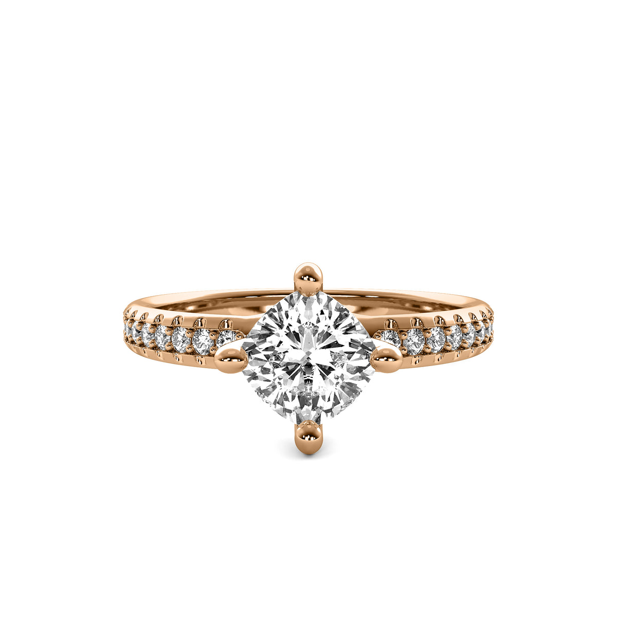 Juliet Accent Cushion Diamond Ring