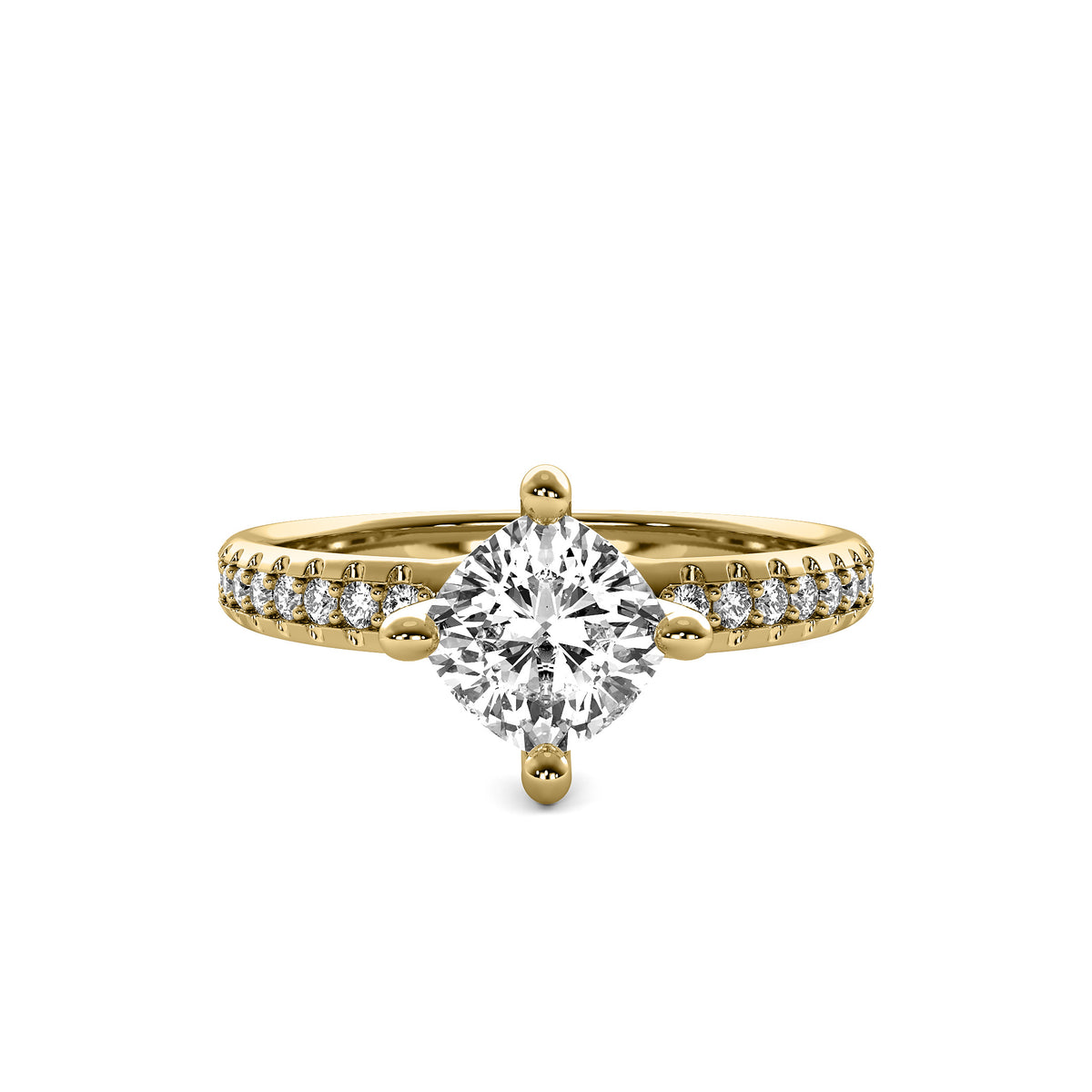 Juliet Accent Cushion Diamond Ring