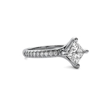Elara Accent Princess Diamond Ring