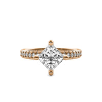 Elara Accent Princess Diamond Ring