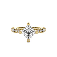 Elara Accent Princess Diamond Ring
