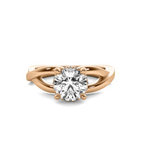 Isadora Round Solitaire with Hidden Halo