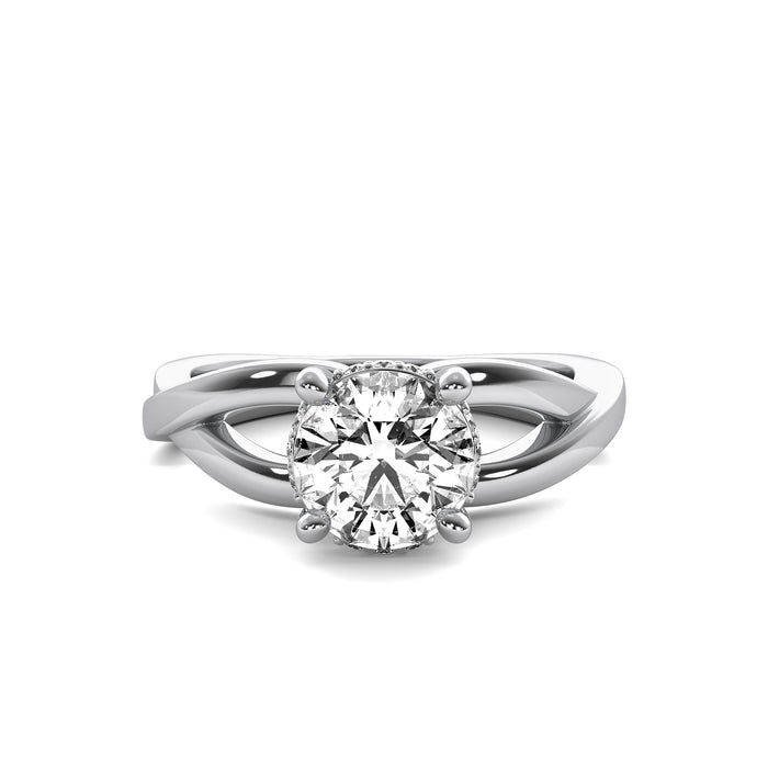 Isadora Round Solitaire with Hidden Halo