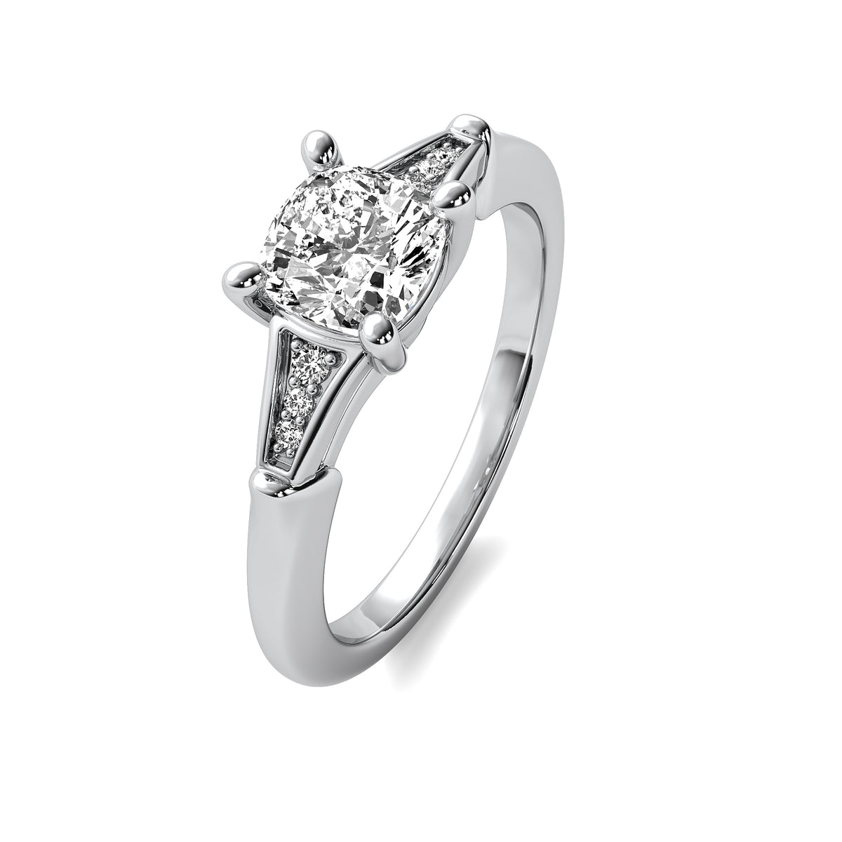 Camille Accent Cushion Diamond Ring