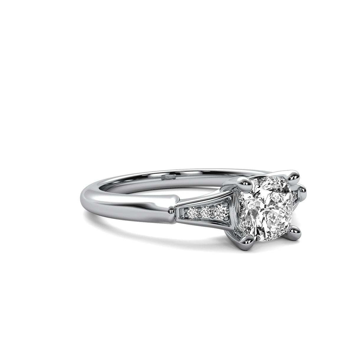 Camille Accent Cushion Diamond Ring