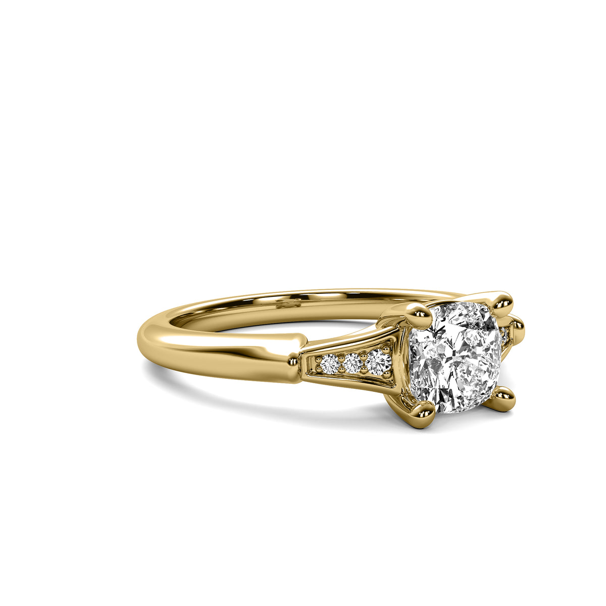 Camille Accent Cushion Diamond Ring