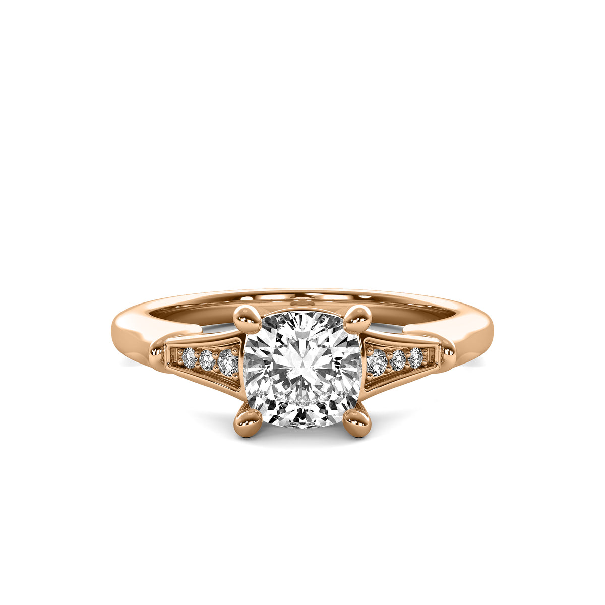 Camille Accent Cushion Diamond Ring