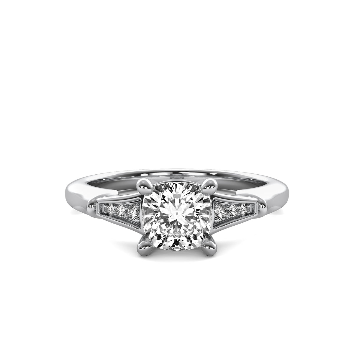 Camille Accent Cushion Diamond Ring