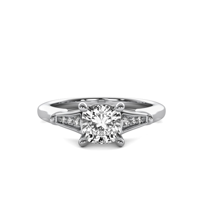 Camille Accent Cushion Diamond Ring