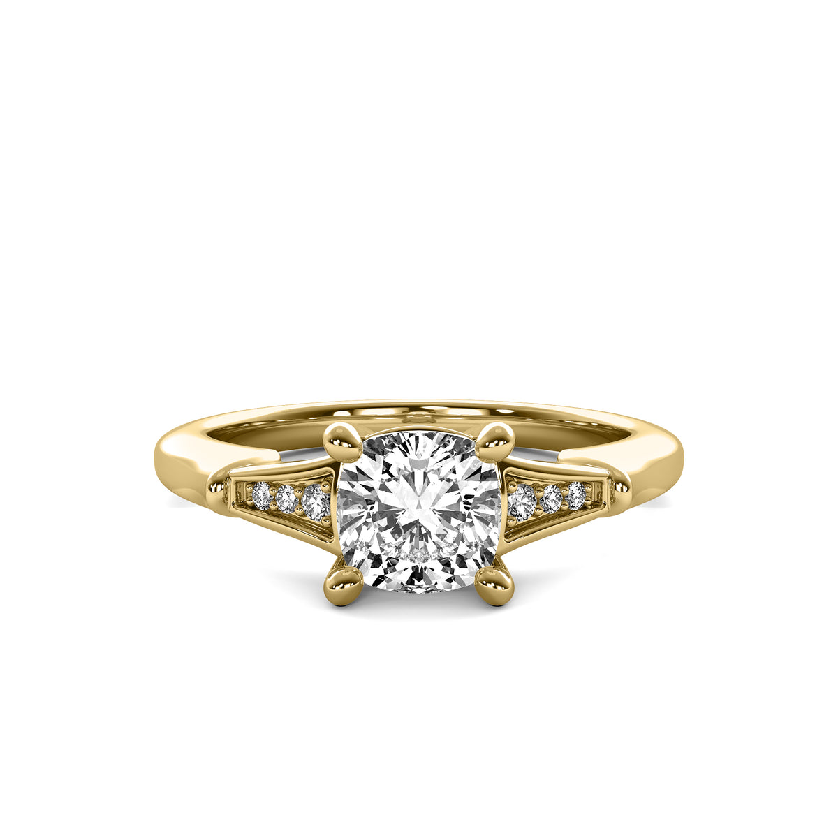 Camille Accent Cushion Diamond Ring