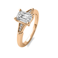 Camille Accent Emerald Diamond Ring
