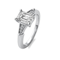 Camille Accent Emerald Diamond Ring