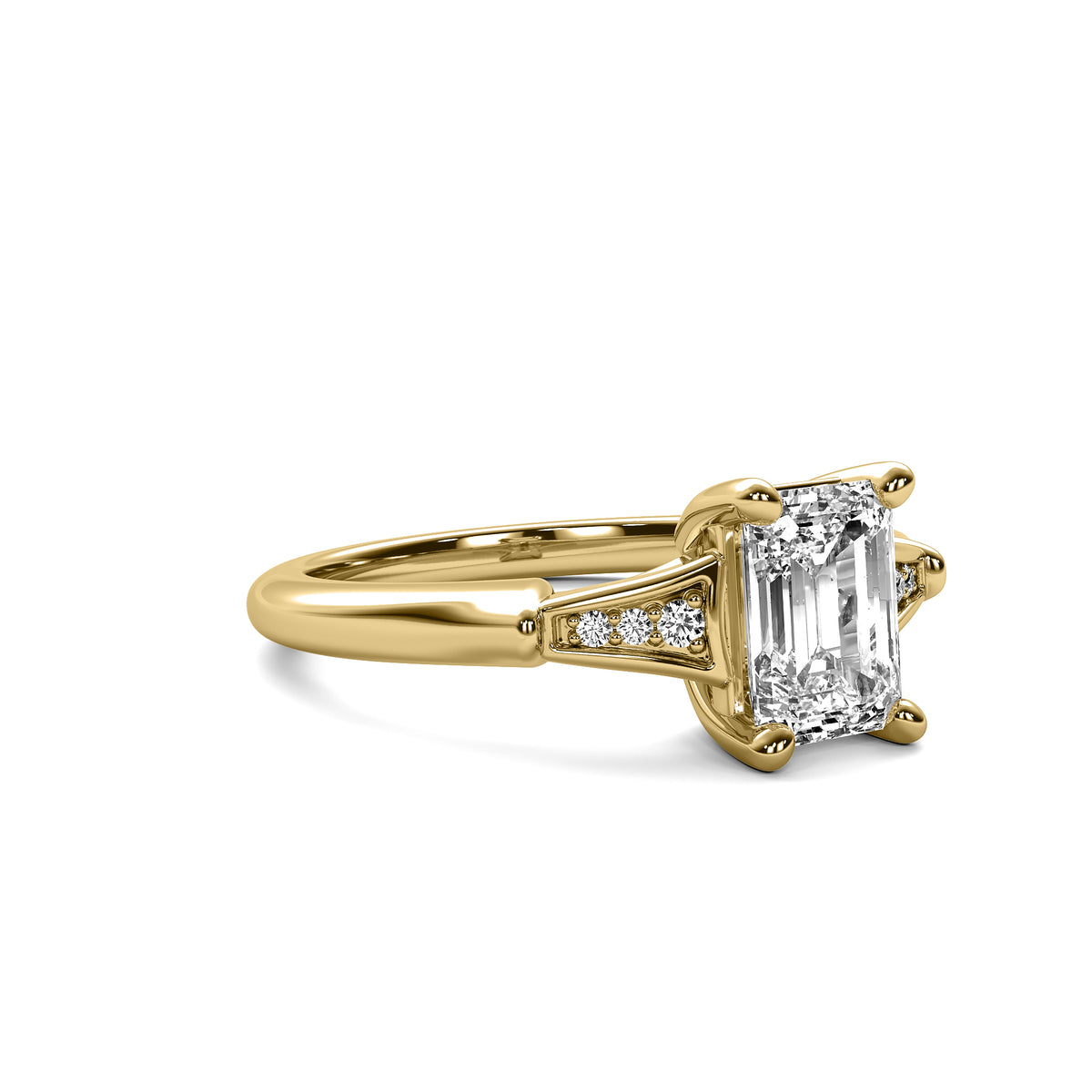 Camille Accent Emerald Diamond Ring
