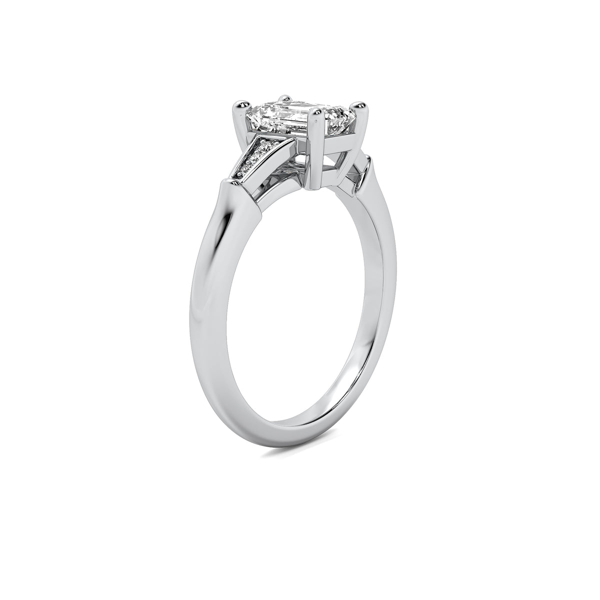 Camille Accent Emerald Diamond Ring