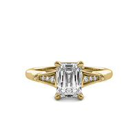 Camille Accent Emerald Diamond Ring