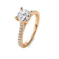 Emilia Accent Cushion Diamond Ring