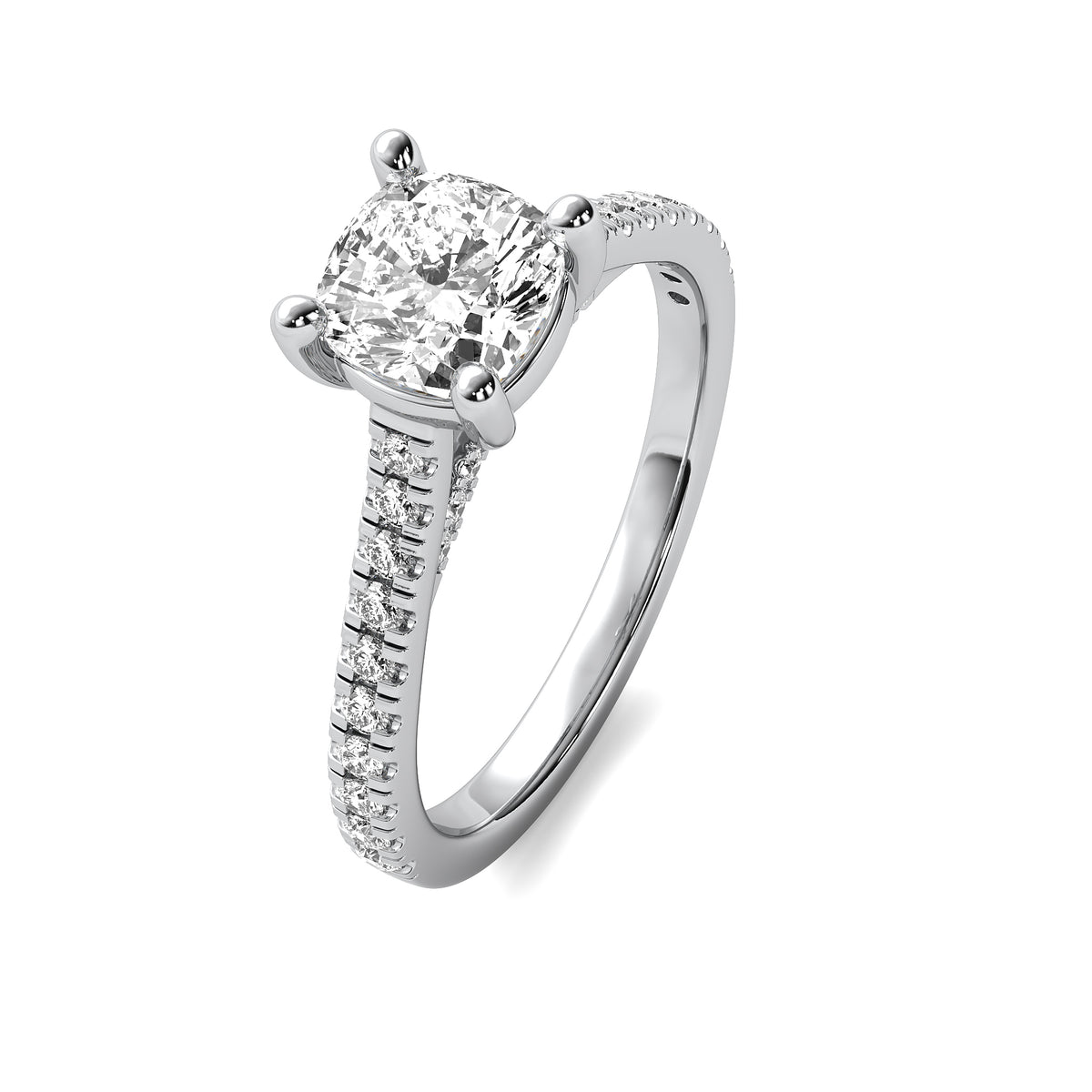 Emilia Accent Cushion Diamond Ring