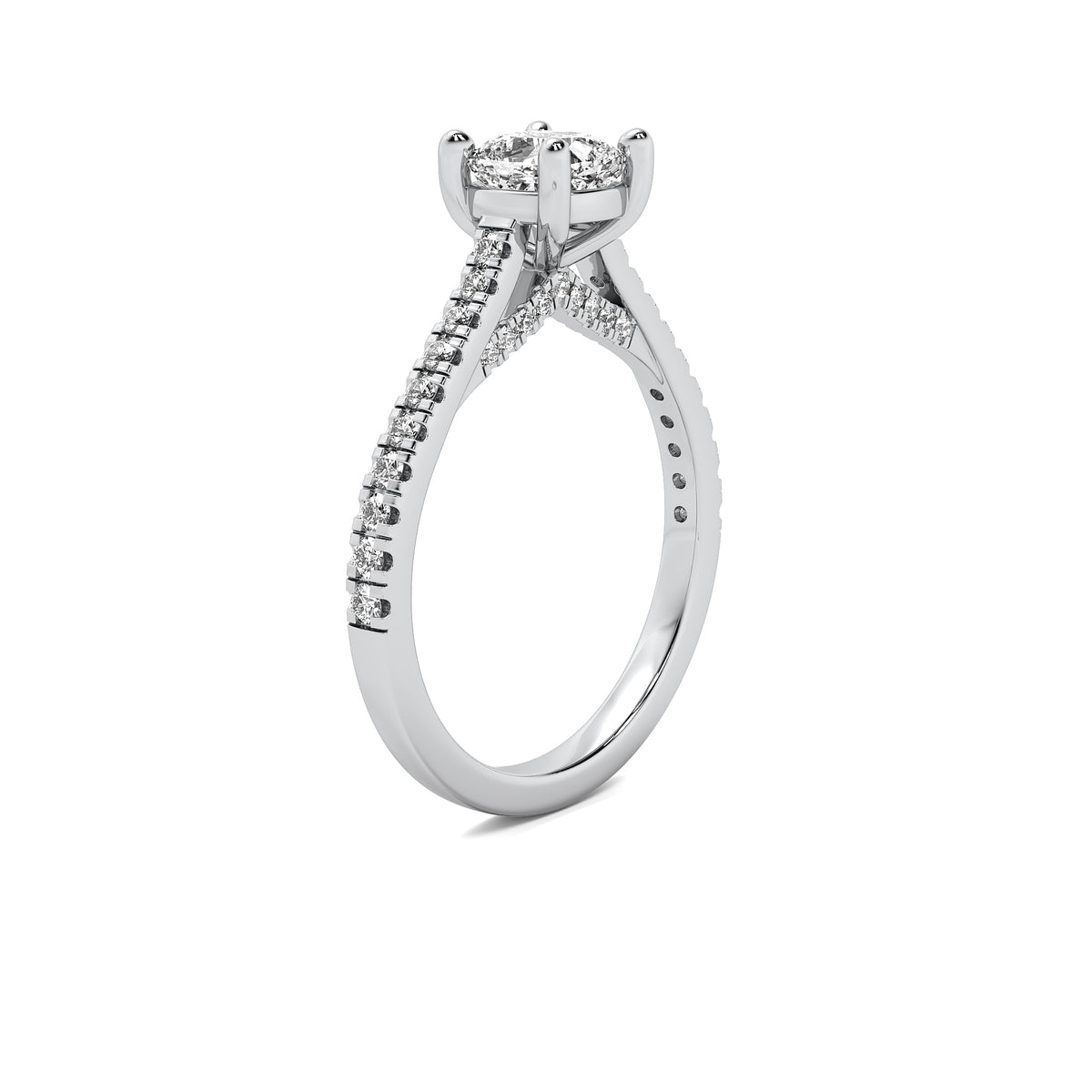 Emilia Accent Cushion Diamond Ring
