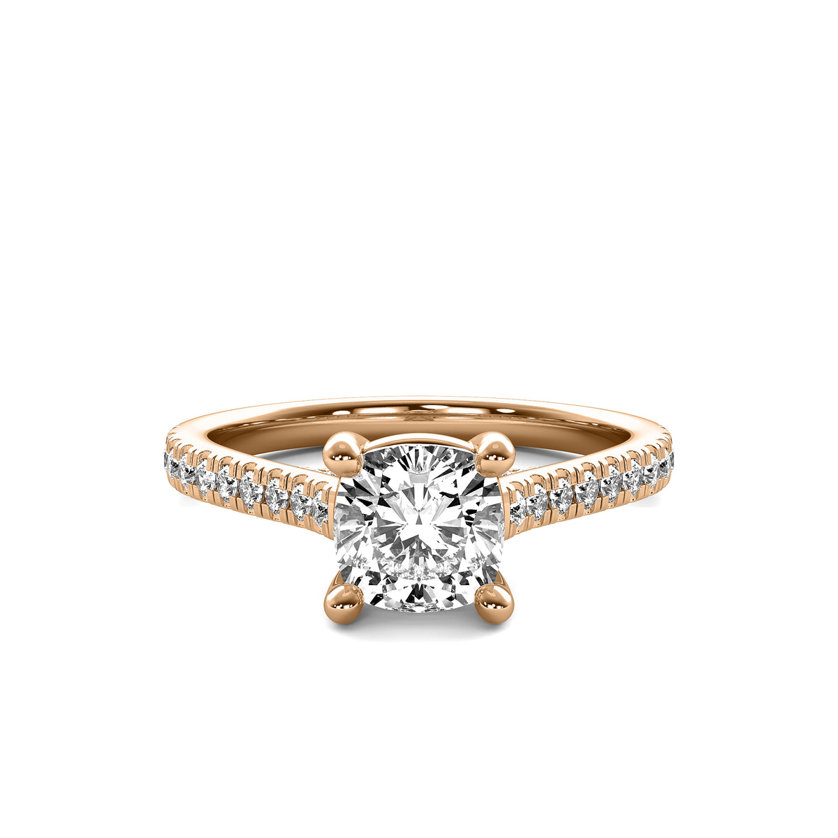 Emilia Accent Cushion Diamond Ring