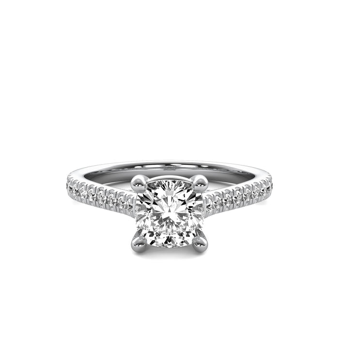 Emilia Accent Cushion Diamond Ring