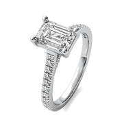 Emilia Accent Emerald Diamond Ring