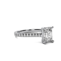 Emilia Accent Emerald Diamond Ring