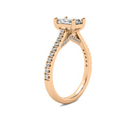 Emilia Accent Emerald Diamond Ring