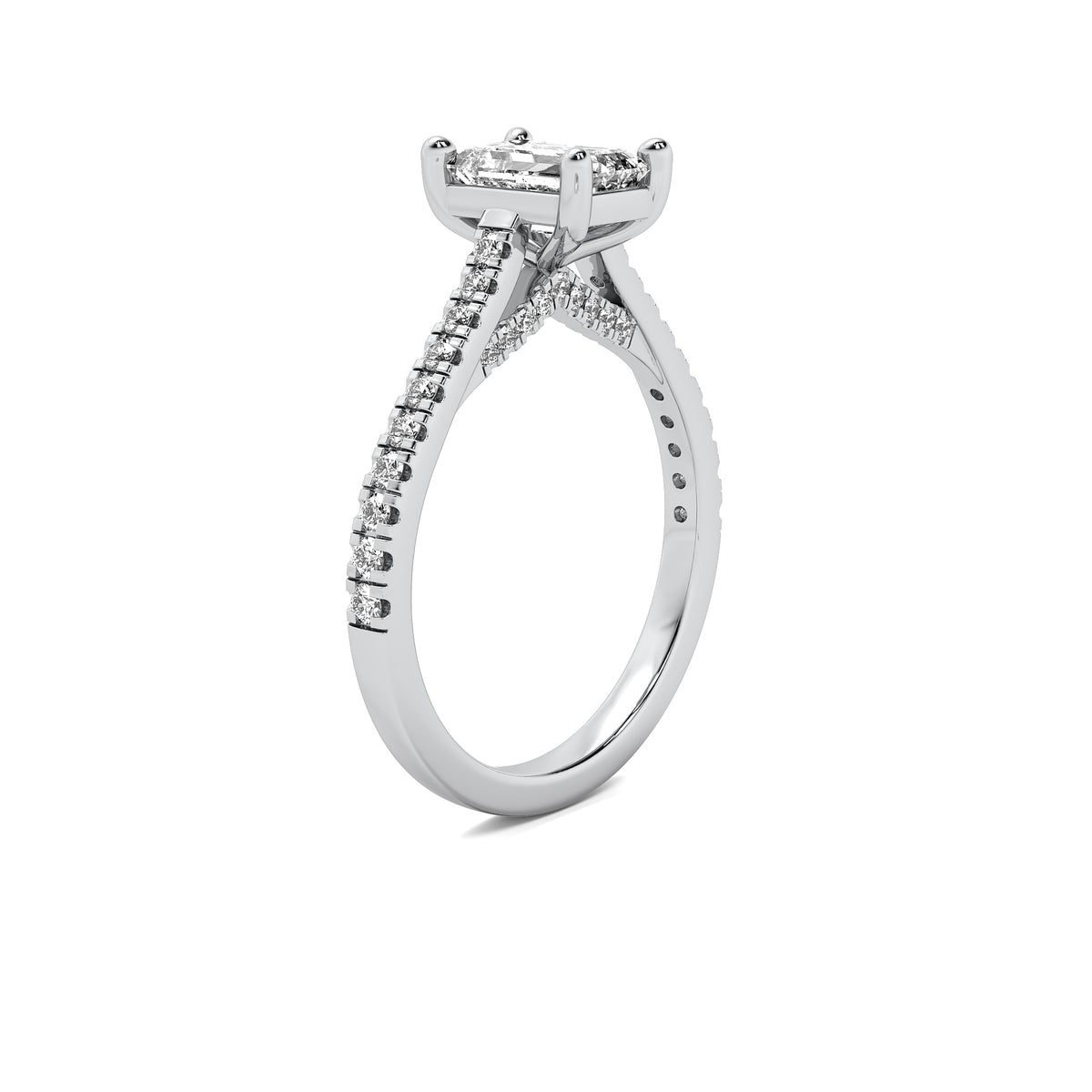 Emilia Accent Emerald Diamond Ring