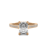 Emilia Accent Emerald Diamond Ring
