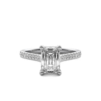 Emilia Accent Emerald Diamond Ring
