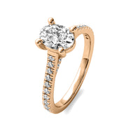 Emilia Accent Oval Diamond Ring