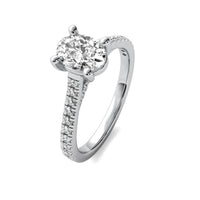 Emilia Accent Oval Diamond Ring