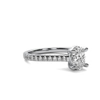 Emilia Accent Oval Diamond Ring