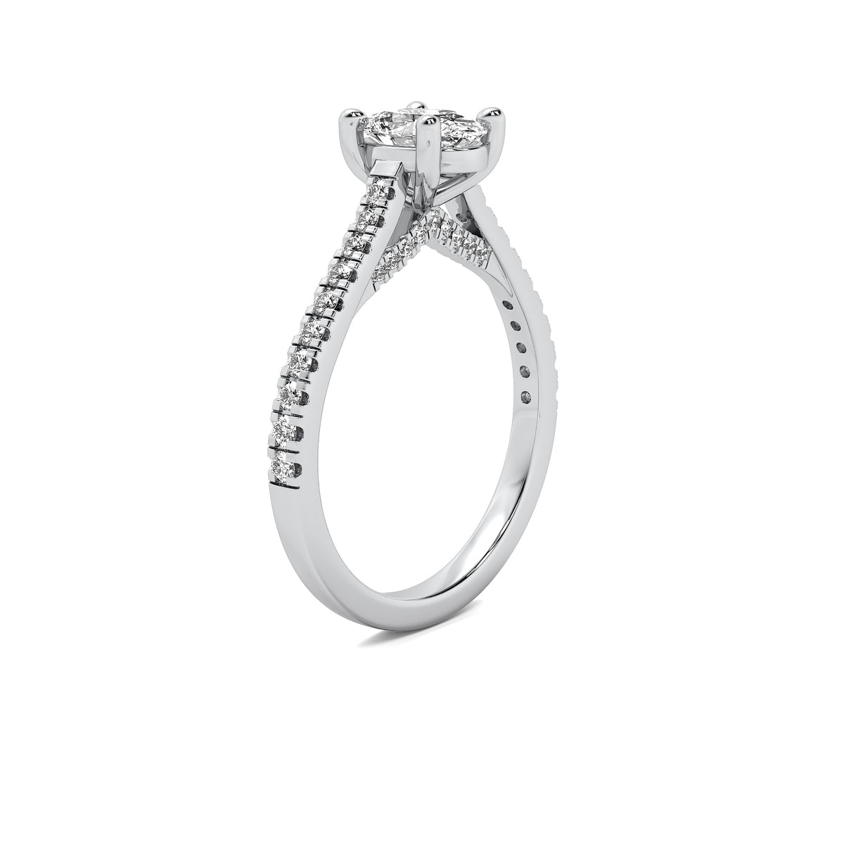 Emilia Accent Oval Diamond Ring