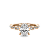 Emilia Accent Oval Diamond Ring