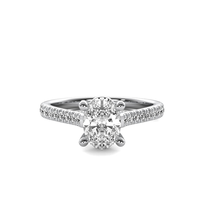 Emilia Accent Oval Diamond Ring
